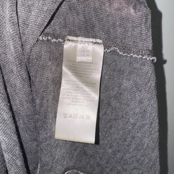 We The Free Sammie Pleated Top Woman’s Sz M Gray Oversized Raw Edge Pleated - Picture 6 of 10